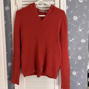 Croft & Barrow Burnt Orange Hoodie Sweater, Women's Medium